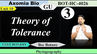 Theory of Tolerance Phytogeography Plant Ecology Bsc Botany 4th sem GU Dr Rajib Axomia Bio [upl. by Yllitnahc]