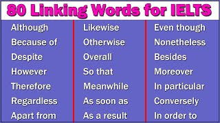 80 Most Commonly Used Band 9 Linking Words in IELTS Writing Task 2 [upl. by Lavro]