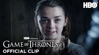 Jon Snow Gives Arya Stark A Gift  Game of Thrones  HBO [upl. by Aramanta]