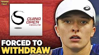 Swiatek Withdraws from China Open 2024  Tennis News [upl. by Ellerad]