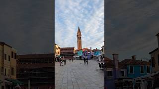 Beautiful Burano Island main square in Venice Province [upl. by Auoh]