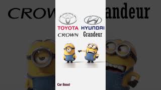 Toyota Crown vs Hyundai Grandeur minions style car tiktok asmr status viralvideo trending fyp [upl. by Larimor]