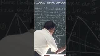 Projection of Pentagonal Pyramid part 2 Engineering Drawing [upl. by Molohs785]