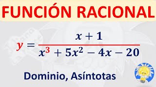 📈 FUNCIÓN RACIONAL Cúbica  Dominio Asíntotas Juliana la Profe [upl. by Nolahp]