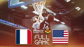 SEMIFINALS France v USA  Full Basketball Game  FIBA U19 Basketball World Cup 2023 [upl. by Penhall]