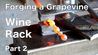 Metal Artwork Forging a Grapevine Wine Rack Part 2 Grape clusters [upl. by Anigriv543]