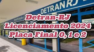 Detran RJ Licenciamento 2024 Final 01 e 2 [upl. by Ymmat]