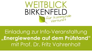 Vortrag von Prof Dr Fritz Vahrenholt am 251024 in Birkenfeld [upl. by Rhonda290]