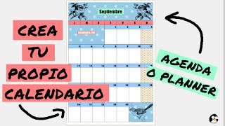 Cómo hacer un CALENDARIO para imprimir  PLANIFICADOR MENSUAL o planner con Openoffice 2017 [upl. by Bodkin693]