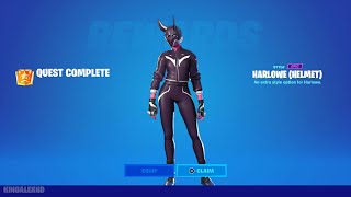 How To Get Harlowe Helmet Style FREE In Fortnite Unlocked Harlowe Future Frost Skin [upl. by Kester]