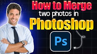 How to merge two photos in Photoshop [upl. by Pembrook]