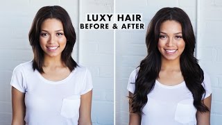 Before and After with Luxy Hair Extensions [upl. by Ikik385]