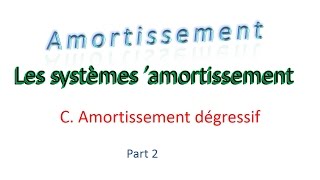 Amortissement 16 Les systèmes d’amortissement Amort dégressif part 2  comptabilité [upl. by Leaj]