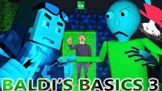 BALDI VS STEVE IN MINECRAFT PART 3 MINECRAFT ANIMATIONDAY 3 [upl. by Tymes]