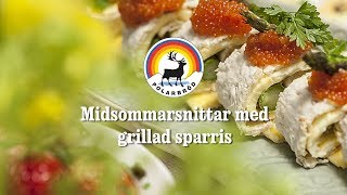 Polarbröd Recept  Snittar med grillad sparris citronmajonäs och stenbitsrom [upl. by Gerrald898]