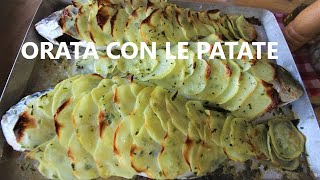 ORATA in CROSTA DI PATATE orata al forno con patate orata in forno con le patate Ricette Orata [upl. by Placia]