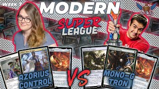 MTG Modern  Azorius Control vs MonoG Tron  Super League  Week 7  Match 1 [upl. by Patterman294]