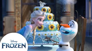 Elsa Decorates for Annas Birthday Surprise  Frozen Fever [upl. by Krall]