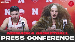 Nebraska Basketball Keisei Tominaga amp Josiah Allick press conference after win over Rutgers [upl. by Larina]