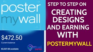 Create Earn And Withdraw With PosterMyWall  Graphics Designing Made Easy [upl. by Elliven]