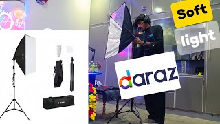 unboxing my new soft light box  Daraz  Studio light  Ikram Art Tricks [upl. by Kihtrak]