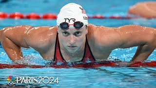 Katie Ledecky eyeing NINTH gold medal after strong 800m freestyle heat  Paris Olympics  NBC Sports [upl. by Akram]