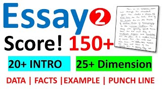 Score 150 In Essay  Essay 25 Template amp 35 Dimension  Way forward smart aspirants [upl. by Amsa428]