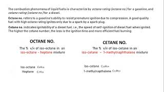 How to Calculate Octane Number and Cetane number  Combustion of Liquid Fuels [upl. by Lladnar]