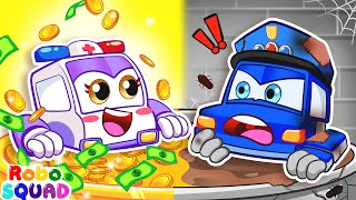 Bath Song 💰💸 Sick Song  Nursery Rhymes  RoboSquad Kids Songs [upl. by Eatnoj]