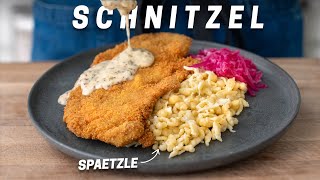 Schnitzel Feast with Spaetzle  The Ultimate Comfort Food [upl. by Mehcanem]