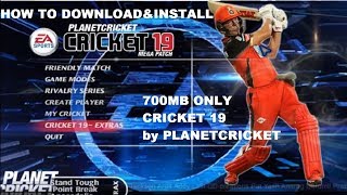 How To DownloadampInstall EA Cricket 19  Planet Cricket 2019 [upl. by Ardiedak610]