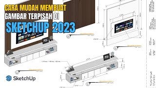 cara membuat gambar kerja 3D di sketchup [upl. by Feer587]