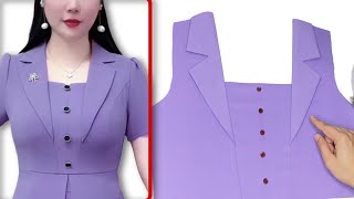 Unique and Simple Notch Neck Design in Easy Techniques  Sewing Tips and Tricks [upl. by Fitzger]