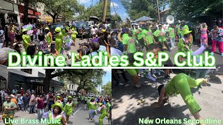 Divine Ladies SampP Club Secondline New Orleans Live Brass Footwork 🔥 [upl. by Tolmann]