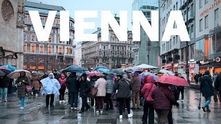 Vienna Rain Walk in 4K HDR [upl. by Ahsrat]