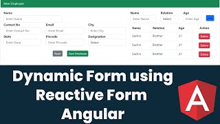 Dynamic Form using Reactive Form Angular  angular tutorial  angular tutorial for beginners [upl. by Zoes]