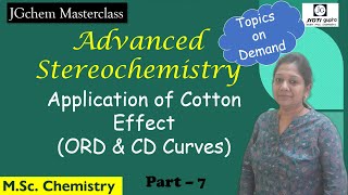 Application of Cotton Effect ORD curves CD curves Cotton Effect Advance Stereochemistry MSc [upl. by Nylahs]