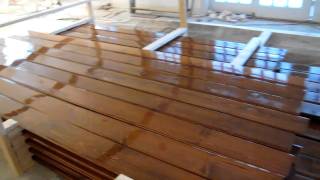 Staining 1200 feet of knotty pine [upl. by Lledrac242]