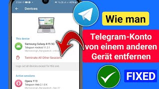 So entfernen Sie ein TelegramKonto von einem anderen Gerät neuer Vorgang [upl. by Panta516]