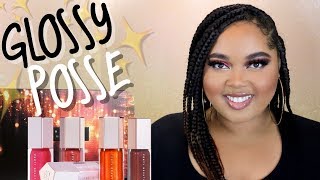 Fenty Glossy Posse Mini Gloss Bomb Set Try On Session amp Review [upl. by Akeme687]