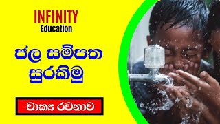 ජල සම්පත සුරකිමු සිංහල රචනාව Jala Sampatha surakimu  Save Water  Sinhala essay Infinity Educati [upl. by Aokek42]