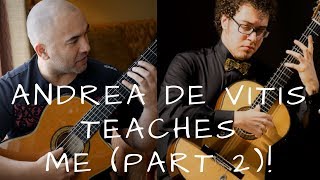 Andrea De Vitis Teaches Me Capricho Arabe 2  Tarrega  NBN Guitar [upl. by Ayra]