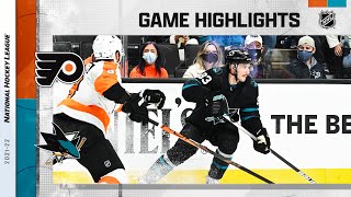 Flyers  Sharks 123021  NHL Highlights [upl. by Enyawad]