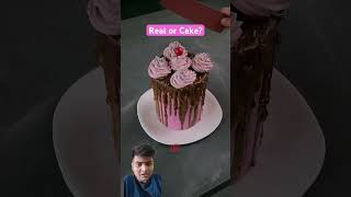 Real or cacke 😝🥰🥰🥰❤️ cake realisticcake cakeorfakechallenge diy cupcake cakeorfake shorts ❤️🤣 [upl. by Yennaiv]