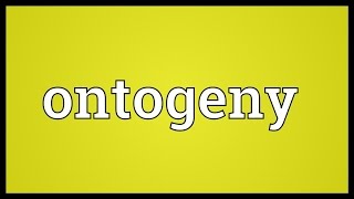 Ontogeny Meaning [upl. by Dorsy695]