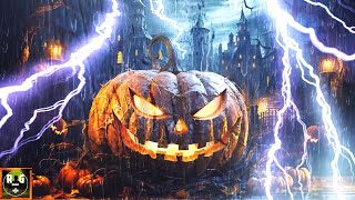 Halloween Thunderstorm Sounds with Heavy Rain Loud Thunder and Spooky Sound Effects [upl. by Ztnarf574]