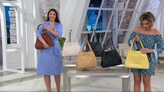 American Leather Co Glove Leather Shopper Handbag  Liberty on QVC [upl. by Darda]