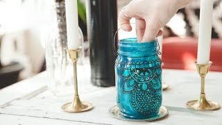 DIY henna lantern  mason jar DIY [upl. by Cod105]