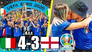 ITALIA vs INGHILTERRA 43  CAMPIONI D EUROPA EURO 2020 REAZIONE ai RIGORI [upl. by Yrogiarc110]