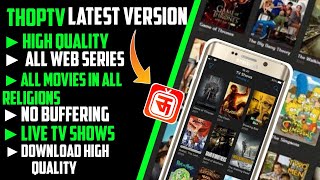 THOPTV Mod Apk Latest Version  Free NetflixAmazon PrimeHotstar  All ShowsMoviesPremium Apk [upl. by Attehcnoc232]